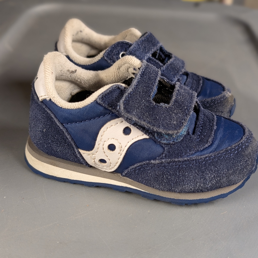 Saucony Kids' Blue and White Sneakers Size 5